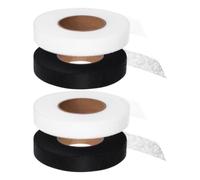 VILLCASE 4 Rolls Double Sided Fusible Interfacing Roll 70 Yards X 20mm Mesh Fabric with No Sew Fabric Adhesive, Smooth Finish, for Sewing Interfacing and Quilting Projects