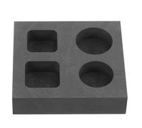 VILLCASE 4-Slot Graphite Ingot Mold Refining Graphite Melting Casting Mold Thermal Stability Shorten Melting Time for Test Analysis and Teaching Use