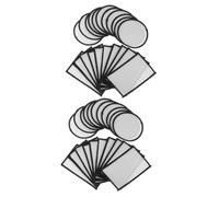 VILLCASE 40 pcs Heat Transfer Patches for Clothing Repair Blank White Iron Applique DIY Garment Mending Patches for Pants Backpacks Hats Durable Fabric