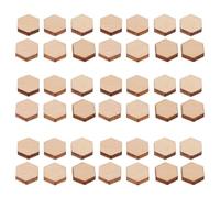 VILLCASE 400pcs Blank Wooden Slices Wooden Hexagon Pieces Rustic Natural Touch Beige Smooth Surface for Decorating Craft Enthusiasts Home Decor Photography Props