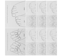 VILLCASE 40pcs Nail Display Board with Realistic Hand Foot Models Reusable Nail Sample Cards for Salon Presentation for Gel Polish Color Chart