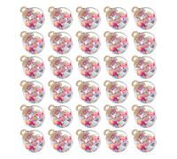 VILLCASE 40pcs Plastic Star Sequin Balls Pendants for Jewelry Making, Suspendable Mini Baubles with Unique Appearance, for Necklace and Scrapbooking Project Decoration