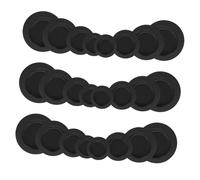 VILLCASE 40pcs Round Rubber Piggy Bank Stoppers Assorted Bottom Plugs for Money Boxes Easy to Install and Reusable Saving Box Accessories for Home Organization