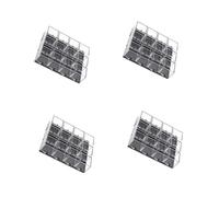 VILLCASE 48 pcs Transparent Square Specimen Display Boxes with Black Base Mineral Storage Containers for Rock Crystal Gemstone Collection and Easy Viewing