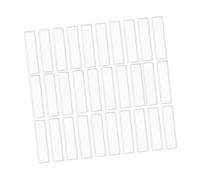 VILLCASE 48pcs Self-Adhesive Plastic Label Holders Clear Index Card Pockets for Bookshelf and File Organization Transparent Scratch-Resistant Tag Sleeves for Library Office School Use