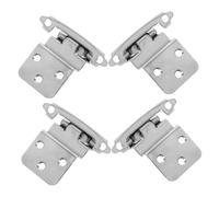 VILLCASE 4pcs 1.5mm White Nickel Flush Mount Self Closing Concealed Cabinet Hinges for Kitchen and Wardrobe Cupboard Hardware