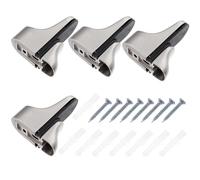 VILLCASE 4pcs Adjustable Shelving Brackets Floating Glass Shelf Brackets Zinc Alloy with Strong Bearing Capacity No Burrs Craftsmanship for Kitchen Shelf and Bathroom 2.28x1.97x0.98in