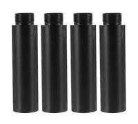 VILLCASE 4pcs Aluminum Alloy Mic Stand Extension Rod 5/8 Inch Black, Stable and Fit Different Microphones, for Broadcast and Other Places, Sturdy Metal Microphone Extension Tube