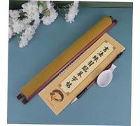 VILLCASE 4pcs Chinese Calligraphy Water Writing Cloth with Grid Pattern for Brush Painting Practice Reusable Inkless Copybook with Water Dish for Beginners and Artists