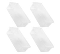 VILLCASE 4pcs Clear Plastic Pencil Cases with Snap Closure Large Capacity Stackable Stationery Storage Boxes with Hinged Lids for Students Artists and Office Supplies Organizer