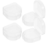 VILLCASE 4pcs Denture Box Set for Travel and Home Use, Pp Material with Protective Design, Suitable for Gum Shields and Rings Storage