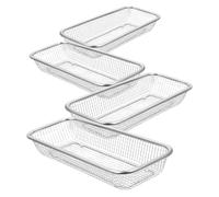 VILLCASE 4pcs Dishwasher Cutlery Holder Kitchen Sink Drainer Basket Metal Storage
