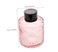 VILLCASE 4pcs Embossed Glass Perfume Containers for Home Decor Refillable Aroma Bottles with Elegant Dry Flower Display Desktop Fragrance Diffuser Vases in White Pink Grey Random Color