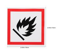 VILLCASE 4pcs Fire Warning Stickers for Trash Bins and Cans, Self-adhesive Pvc Labels with Graphics and Text, Resistant to Fading, for Outdoor Use in Streets and Parks