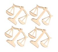 VILLCASE 4pcs Golden Alloy Justice Scale Lapel Pins for Lawyers and Attorneys Featuring Professionalism and Versatile Attachment Suitable for Daily Business and Formal Party Events