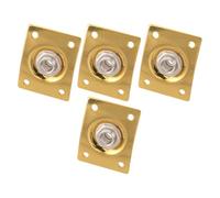 VILLCASE 4pcs Golden Metal Electric Guitar Output Jack Socket Square Jack Plate for Bass and Electric Guitar, Wide Compatibility and Enhanced Sound Clarity, for Upgrade or Fix Multiple