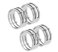 VILLCASE 4pcs Jump Ring Opener Tool Ring Opening and Closing Tool Stainless Steel Silver Compact Lightweight Circle with Precise Sizing for DIY Craft Project