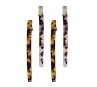 VILLCASE 4PCS Large Leopard Print Hair Clips Set, Simple Spring Barrettes for Women and, Decorative Bobby Pins in Dark and Beige Leopard, Versatile Hair Accessories for Everyday Styling