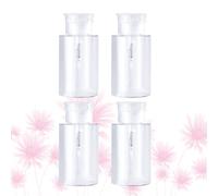 VILLCASE 4pcs Leak-proof Portable Lotion Pump Bottles 150ml Plastic Refillable Press Dispensing Containers for Camping and Outdoor Activity