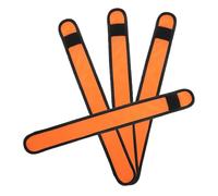 VILLCASE 4pcs LED Horse Leg Bands Orange High Visibility Reflective Safety Straps for Equestrian Riding Portable Lightweight Night Illumination Gear