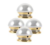 VILLCASE 4pcs Magnetic Pearl Brooch Buttons No-Sew Decorative Safety Pins for Women Clothing Shirt Dress Accessories White