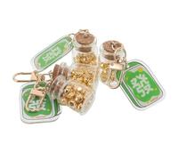 VILLCASE 4pcs Mahjong Keychain Pendant Set with Yuanbao Fortune Bottle - Chinese Style Lucky Key Rings for Bags, Backpacks, and Purses - Mah-jong Accessories for New Year