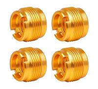 VILLCASE 4pcs Microphone Screw Adapter to Knurled Thread Converter for Mic Stand Clip Nut Home Studio Live Shows
