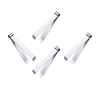 VILLCASE 4pcs Multifunctional Stainless Steel Hair Clip Pincer Puller Flat Head Tweezers for Cooking Preparation and Chicken Hair Removal Forged Design