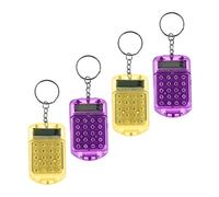 VILLCASE 4pcs -open Calculator Keychain Portable Pocket Math Counter for Boys and Girls Compact Lightweight Design for Students and Everyday Use