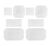 VILLCASE 4pcs Patchwork Quilting Ruler Set - Acrylic Sewing Templates with 3x3 Inch Square and 6x3 Inch Rectangle Stencils for Precision Quilting Measurement and DIY Quilter Crafting Tools