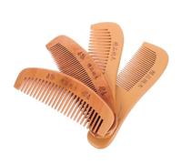 VILLCASE 4pcs Peach Wood Anti-static Combs with Smooth Teeth, Portable Wooden Hair Combs Suitable for Travel and Daily Hair Care