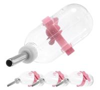 VILLCASE 4pcs Pet Drinking Bottles for Small Pets Hamsters Plastic Water Bottles with Stainless Steel Ball Valve Easy to Observe Water Level and Prevent Leakage