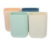 VILLCASE 4pcs Plastic Hanging Storage Cup Small Waste Bin for Rolling Cart Accessories, Space-saving Firm Storage Box Suitable for Kitchen Utensils and Massage Tools in Crowded Workspaces
