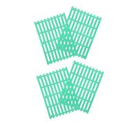 VILLCASE 4pcs Plastic Rabbit Resting Mats with Secure Attachment and Rapid Liquid Drainage for Bunny Cage Flooring, Sturdy High Toughness Plastic Green Feet Pads for Small Animal Habitats