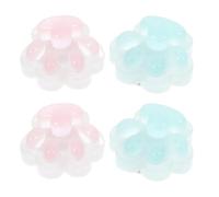 VILLCASE 4pcs Portable Luminous Cat Paw Rhinestone Painting Cover Minders, Plastic Secure Art Accessories for DIY Enthusiasts, for Home and Travel Use