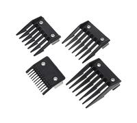 VILLCASE 4pcs Professional Hair Clipper Guide Combs Hairdressing Tool Plastic Material Securely in Place While Cutting Suitable for Home and Salon Use Random Color