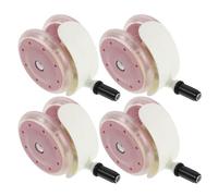 VILLCASE 4pcs Quiet Walker Wheels Replacement for Walkers and Strollers, 360 Degree Rotation Plastic Casters with Push-in Detachable Stem Mount, Wear-resistant and Silent Rolling, Suitable