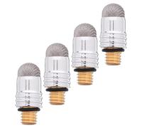 VILLCASE 4pcs Replacement Mesh Fabric Tips Stylus Pen Attachments for Professionals Designers M5 Thread Aluminium Conductive Fabric Precision Input Navigation and Sketching Silver