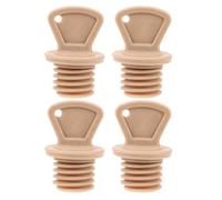 VILLCASE 4pcs Rubber Hot Water Bottle Replacement Plugs with Leakproof Screw Caps, Easy to Use Spill Proof Stoppers for Water Bottles, for Winter Warmth at Home
