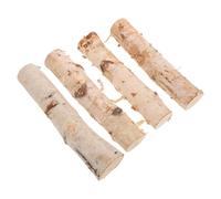 VILLCASE 4pcs Rustic Wooden Rods Birch Log for DIY Crafts Making Natural Wood Dry and Thin Branches Well Polished for DIY Projects Decorative Logs for Crafts Making