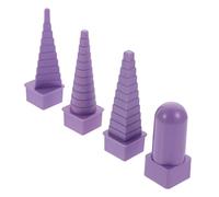 VILLCASE 4Pcs Shape Mandrel Wire Coil Roller Tool Set for DIY Jewelry Plastic Spiral Maker Portable Winding Rods for Crafting Random Color