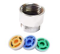 VILLCASE 4pcs Shower Flow Regulator and Restrictor Valve Set Shower Hose Flow Limiter Water Saving Adapter for Bathroom Compatible Replacement