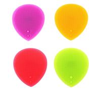 VILLCASE 4pcs Silicone Face Cleansing Brushes with Gentle Design and Lightweight Material for Deep Cleaning and Makeup Removal, Suitable for Family and Travel Use Random Color