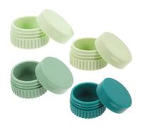 VILLCASE 4pcs Silicone Pill Box Travel Organizer with Easy Categorization and Versatile Storage, Small Portable Vitamin and Medicine Container the Go Use Random Color