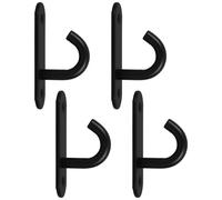 VILLCASE 4pcs Stable Barn Hooks Stainless Steel Black Versatile Water Bucket Hanging Hooks Spacious Capacity Farm Feeder Accessories for Horse Owners and Barn Managers