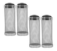 VILLCASE 4pcs Stainless Steel Aquarium Filter Strainer Protector Cover for Fish Tank Filter System, Black Mesh Screen Adapting to Aquarium Sizes, Preventing Debris and Ensuring Safe