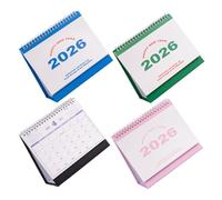 VILLCASE 4pcs Standing Desk Calendar with Habit Tracker Full Year Coverage Daily Flip Planner for Home School