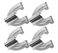 VILLCASE 4pcs Universal Drum Claw Hook for Bass Drum Replacement Aluminium Alloy Material with Sturdy Construction Silver Colour for Excellent Performances and Home Practice
