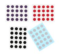 VILLCASE 4Pcs Universal Mouse Skates Replacement Feet Pads Small Round Dot Mouse Foot Stickers in White Black Red Purple 0.69X0.69X0.10Cm for Smooth Glide on Gaming