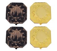 VILLCASE 4pcs Vintage Plastic Pirate Compass Set for Boys, Golden Colour, Safe Material, for Halloween Costumes, Family Decoration and Stage Performances